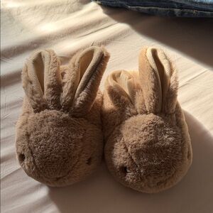 Amazon Kids Fluffy Bunny Slippers - Tan